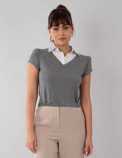 Blusa manga corta para mujer 1