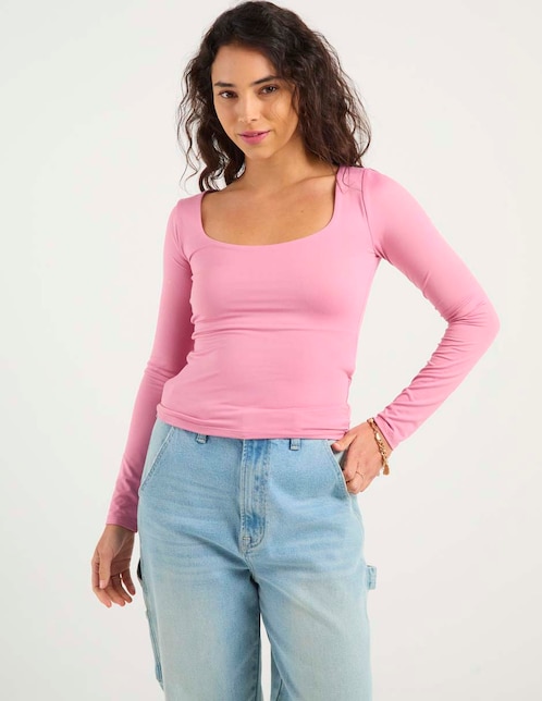 Playera manga larga para mujer 1