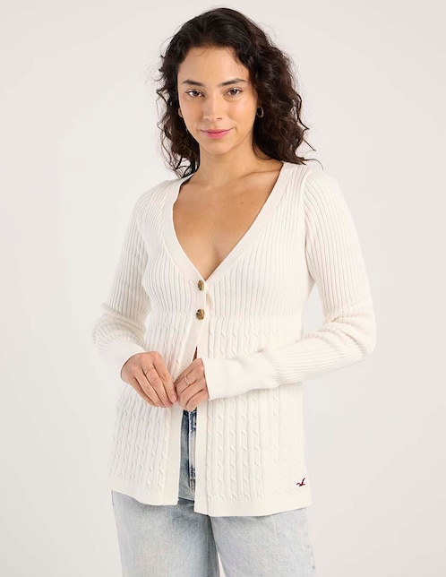 Suéter cuello V para mujer 1