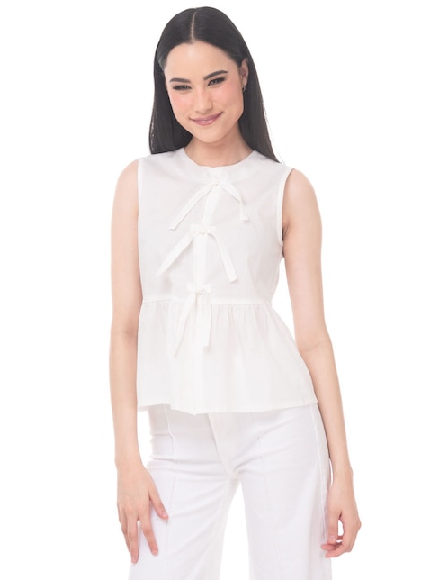Blusa Peplum sin manga para mujer 1