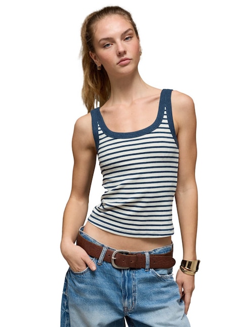 Top American Eagle escote medio tirante clásico