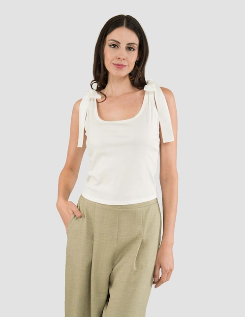 Top cuello redondo tirante ancho 1