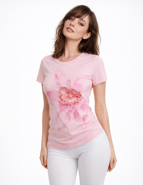 Player manga corta cuello redondo para mujer 3
