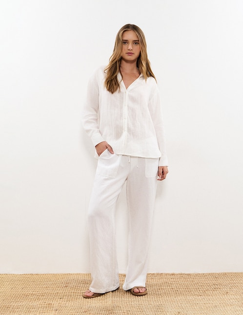Blusa camisera manga larga para mujer 1