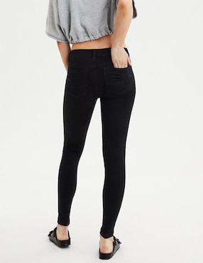 Jegging skinny American Eagle lavado obscuro corte cintura para mujer