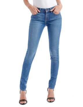 Jeans Skinny Levi'S 710 Desgastado Corte Media Cintura