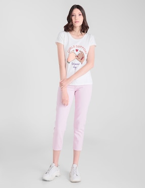 Playera manga corta 365 Essential cuello redondo para mujer