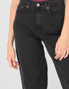 Jeans straight Denizen deslavado corte cintura para mujer