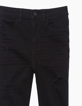Jeans skinny American Eagle super hi-rise jegging lavado destruido corte cintura alta para mujer