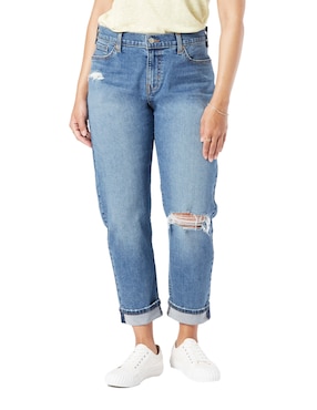 Jeans slim Denizen Mid-rise boyfriend corte cintura para mujer