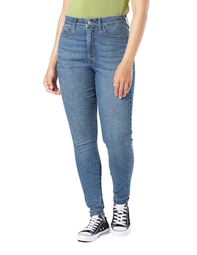 Jeans skinny Denizen Sculpting Ultra High-rise super skinny lavado medio corte cintura alta para mujer