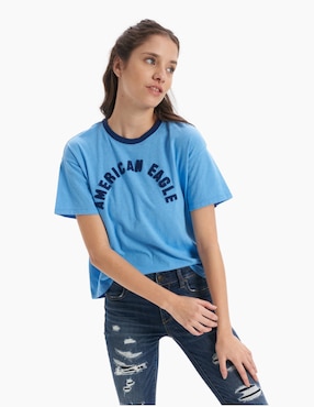 Playera manga corta American Eagle cuello redondo para mujer