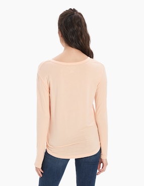Playera manga larga American Eagle cuello v para mujer