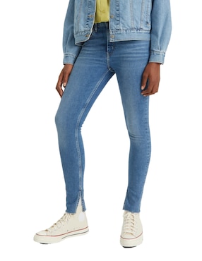 Jeans skinny Levi's 711 lavado medio corte cadera para mujer