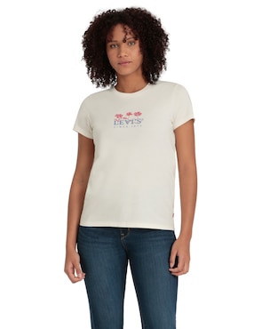 Playera Manga Corta Levi's Cuello Redondo Para Mujer