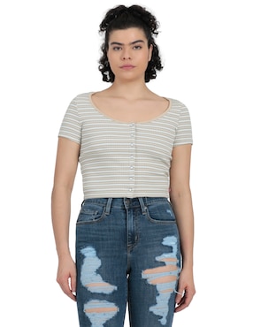 Playera Manga Corta Levi's Cuello Redondo Para Mujer