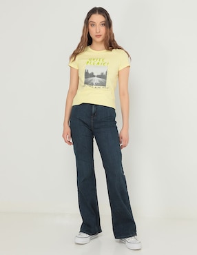 Jeans straight Denizen Sculpting corte cintura alta para mujer