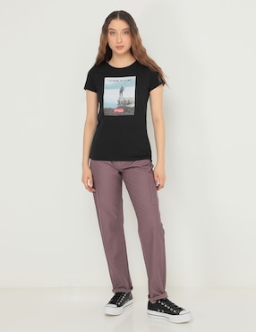 Playera manga corta Denizen cuello redondo para mujer
