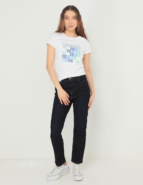 Jeans straight Denizen Sculpting corte cintura alta para mujer