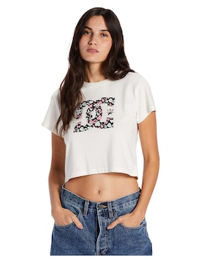 Playera Manga Corta DC Shoes Star Fill Crop Tee Cuello Redondo Para Mujer