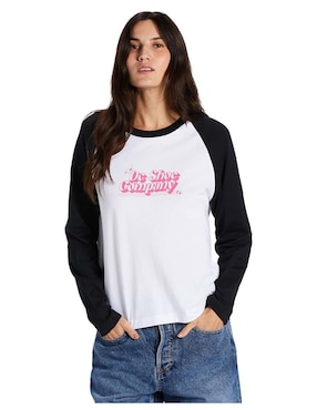 Playera Manga Larga DC Shoes Timeless Raglán Cuello Redondo Para Mujer