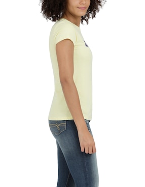 Playera manga corta Denizen cuello redondo para mujer