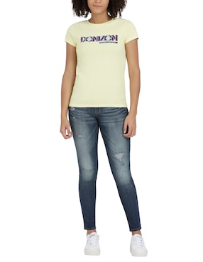 Playera manga corta Denizen cuello redondo para mujer