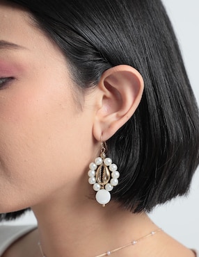 Aretes ovalados That's It con acabado lustre fantasía