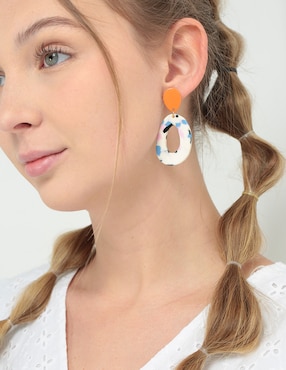Aretes ovalados That's It con acabado mate