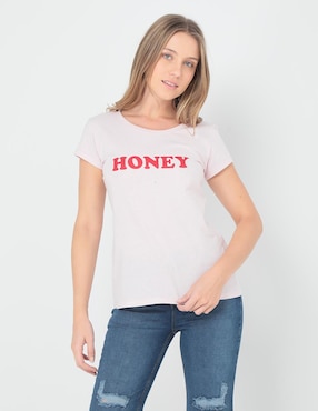 Playera manga corta 365 Essential cuello redondo para mujer