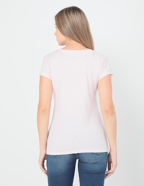 Playera manga corta 365 Essential cuello redondo para mujer