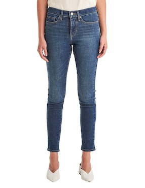 Jeans skinny Levi's 711 lavado obscuro corte cadera para mujer