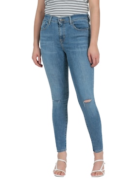 Jeans skinny Levi's 720 lavado obscuro corte cintura alta para