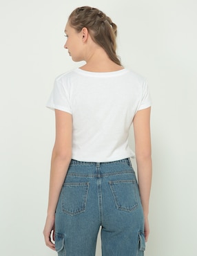 Playera manga corta 365 Essential cuello redondo para mujer