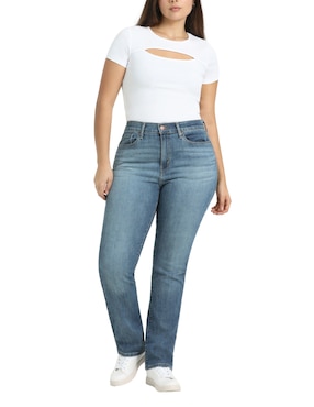 Jeans straight Denizen corte cintura alta para mujer