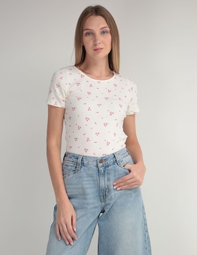 Playera Manga Corta Levi's Cuello Redondo Para Mujer