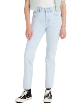 Jeans Straight Levi's 501 Corte Media Cintura Para Mujer