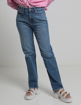 Jeans Straight American Eagle Corte Cintura Para Mujer