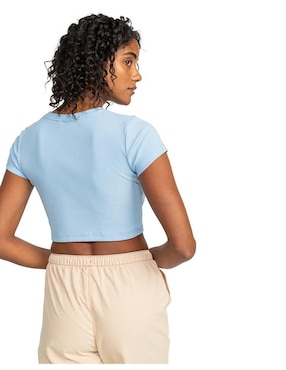 Top Roxy cuello redondo sin tirantes