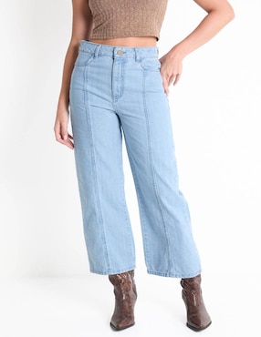 Jeans Wide Leg Unfollow Corte Cintura Alta Para Mujer