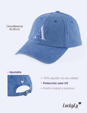 Gorra visera curva correa ajustable casual Luckyly para mujer