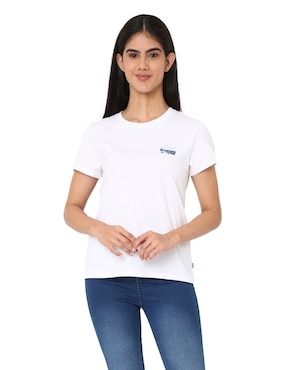 Playera Manga Corta Levi's Cuello Redondo Para Mujer