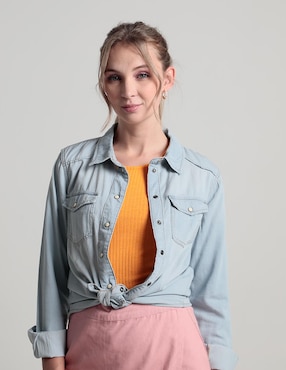 Blusa Camisera Only Manga Larga Para Mujer