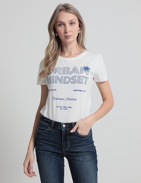 Playera Manga Corta Biography Cuello Redondo Para Mujer