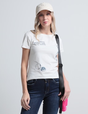 Playera Manga Corta Biography Cuello Redondo Para Mujer