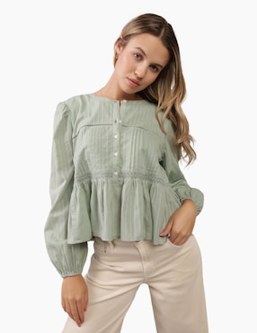 Blusa American Eagle Manga Larga Para Mujer