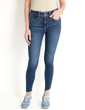 Jeans Skinny American Eagle Corte Cintura Para Mujer