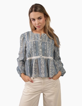 Blusa American Eagle Manga Larga Para Mujer