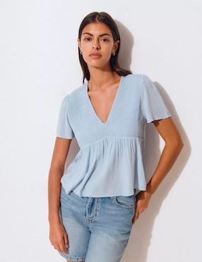 Blusa Brownie Manga Corta Para Mujer