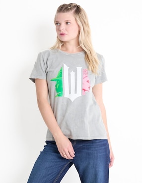 Playera Manga Corta Wicked Cuello Redondo Para Mujer